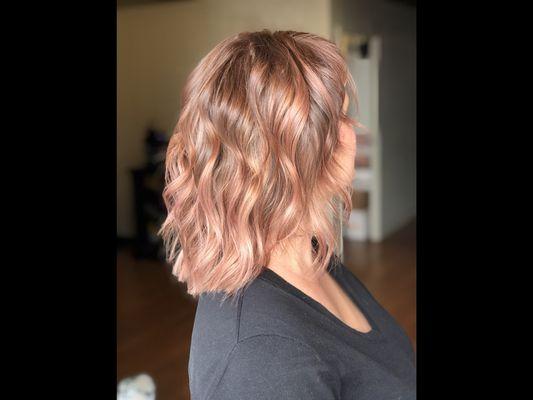 Rose gold hair