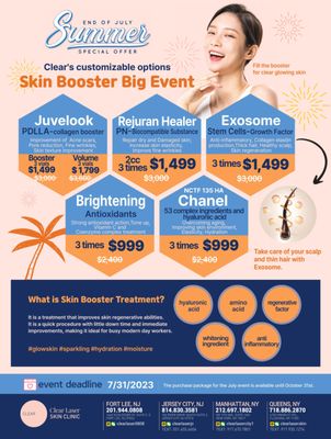 Our Summer Skin Booster promotion.