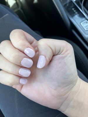 Light pink no chip nails