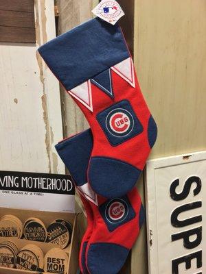 What are the chances of a cub fan walking into a boutique in Mount Holly,NC and finding Cub stockings?