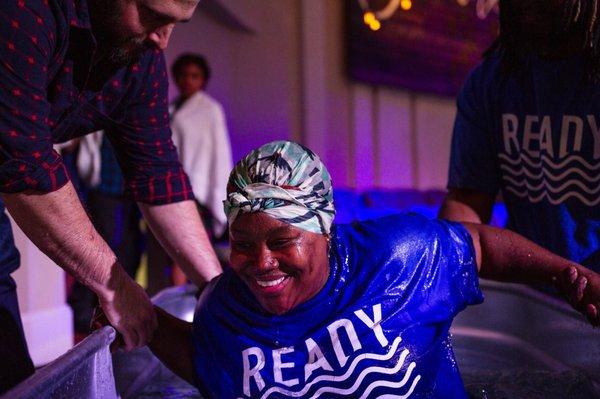 Baptism at Evangel Temple