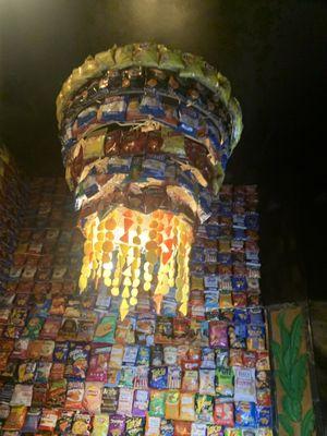 Potato Chip Chandelier in the Chip Shop!