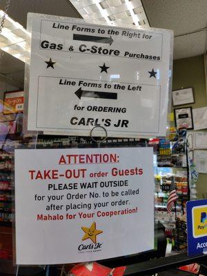 Go to the cashier on the right for Circle K purchases