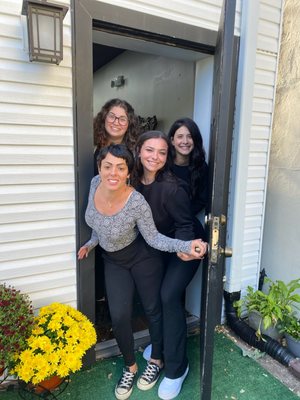 Meet our stylist team! From L to R: Jess, Lisa, Gianna, and Laura