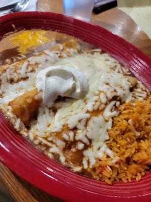 Mole enchiladas