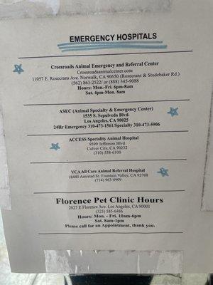 Emergency hospitals nearby