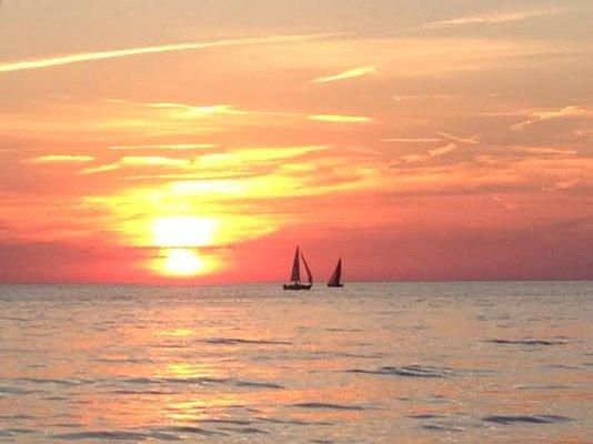 Silver Beach sunset on Lake Michigan, St. Joseph, MI.