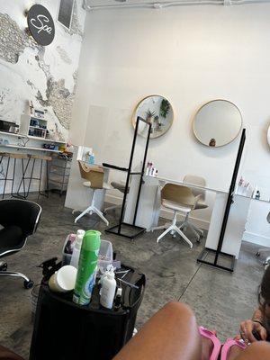 Inside od the salon