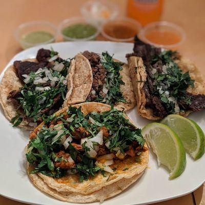 Skirt Steak, Cecina, Steak, And Al Pastor Tacos ThatsDelishIsh.com