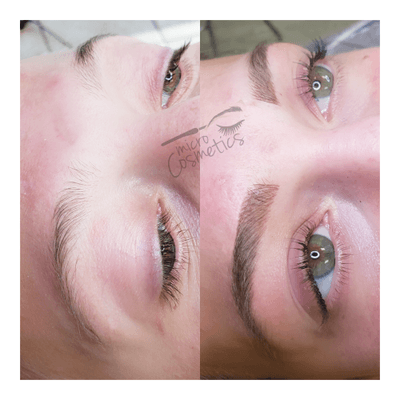 Microblading is for those with sparse brows to create full natural eyebrows.