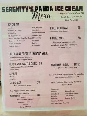 Menu side 1