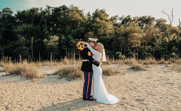 Elopement at Fish Haul Beach, HHI.