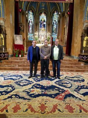 Megerian's hand made Armenian Dragon Design, at St Lazaro Church in Venice, Italy