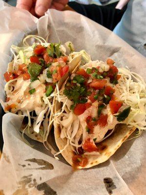 Yellowfin tuna tacos