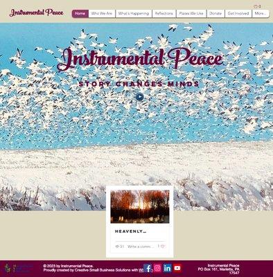 Cover page of instrumentalpeace.org