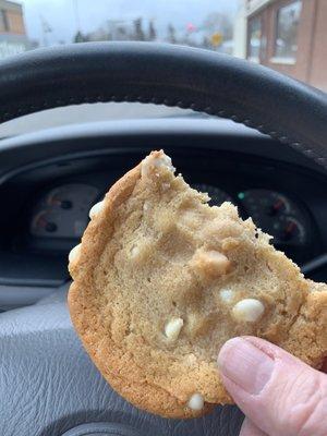 White chocolate chip macadamia nut cookie.