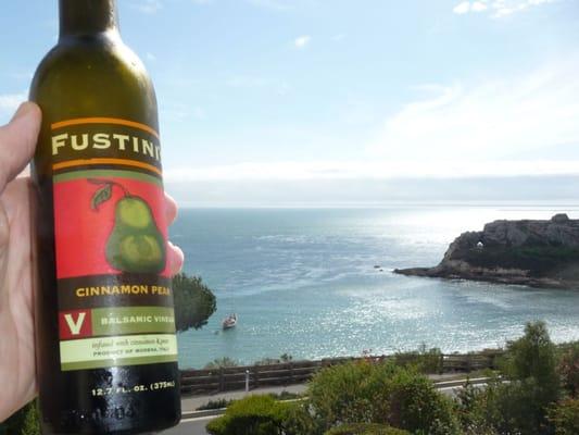 Fustini's Cinnamon Pear balsamic overlooking San Luis Bay in California.