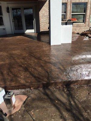 Stamped and Colored Concrete