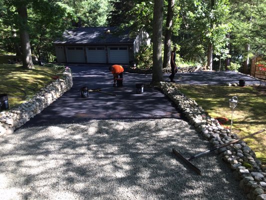 Tar & gravel driveway in Dover , Ma