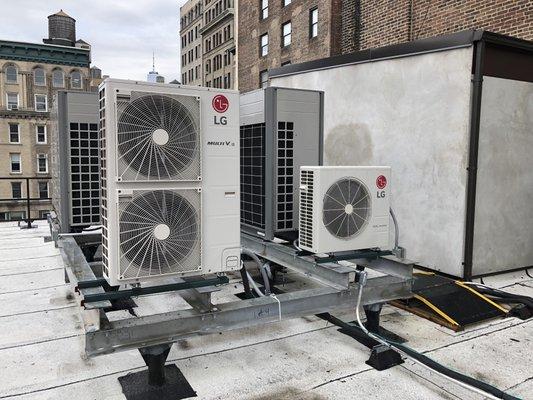 Lg split systems located in the heart of manhattan, cooling and heating a 6 story building.