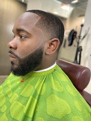 Taper fade and beard