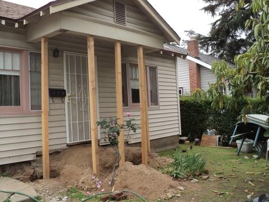 Porch in progress