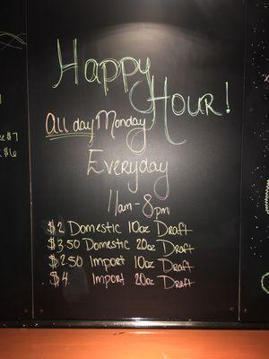 HAPPY HOUR SPECIALS