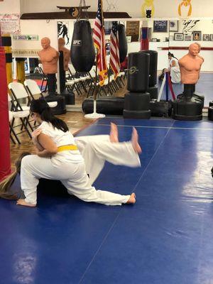 Women feel empowered by learning self-defense!