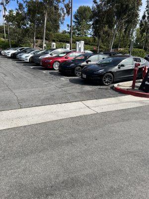 Tesla. Mission hills mall Orange County. Always working all the time. Now compare electrify America adjacent-- 3 work one busted.  As always