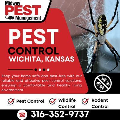 Midway Pest Management Wichita: Call Today 316-352-9737  for a FREE Consultation & FREE Estimate!