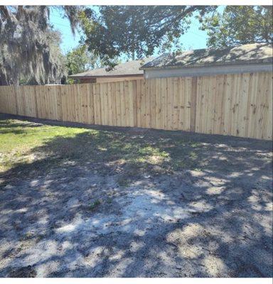 Privacy fence installation