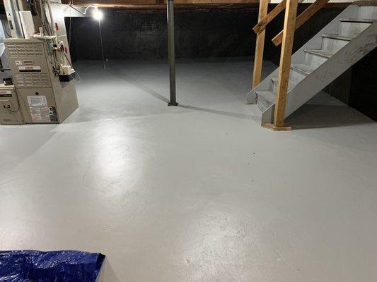 Satin finish basement approx 510 sq ft