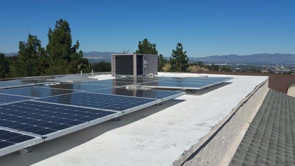 Solar installation in progress in Santa Barbara - After