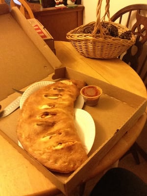 Buffalo chicken calzone