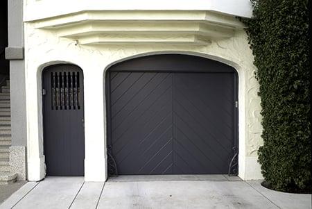 Custom wood door (1 or 2). Chevron pattern