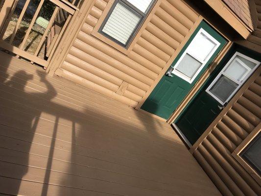 Wood siding repaint in emerald