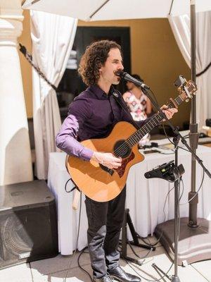 Brandon jamming for our ceremony! 7/1/17