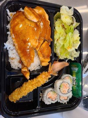 Salmon teriyaki bento box!