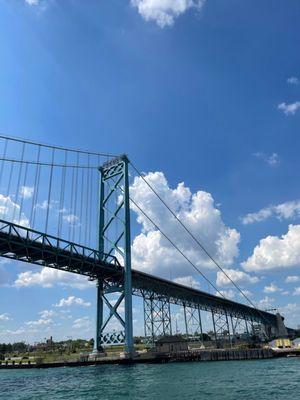 View of Ambassador Bridge from Ovation Yacht!