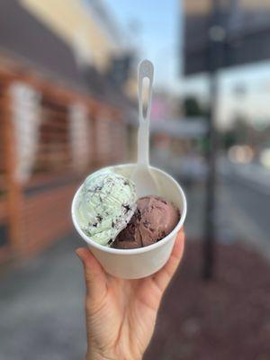 Mint oreo and chocolate brownie