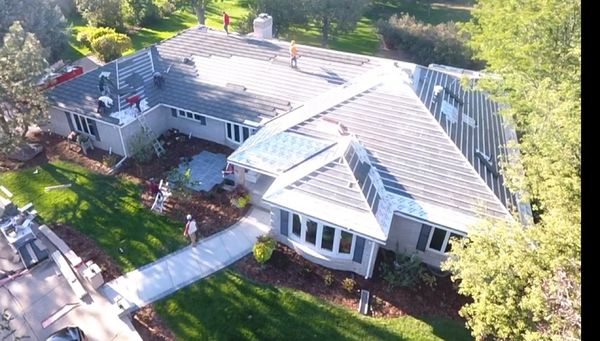 A beautiful Decra Stone Coated Steel roofing system being installed by Denver Roof Pros in Littleton Colorado.