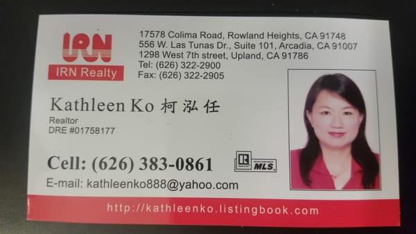 Kathleen Ko - IRN Realty