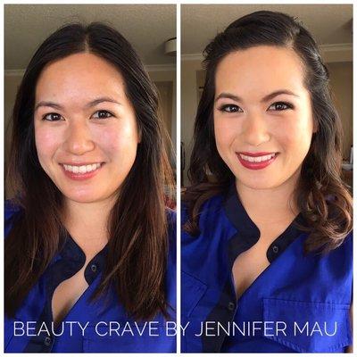 Makeup before and after!