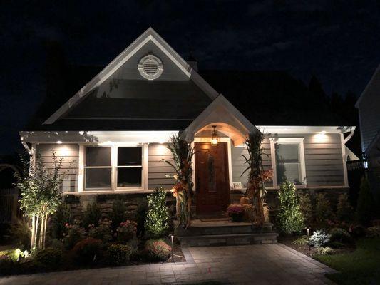 Complete property renovation with landscape lighting