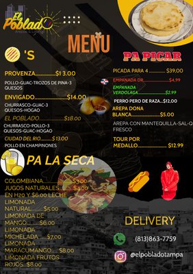 Menu del Poblado