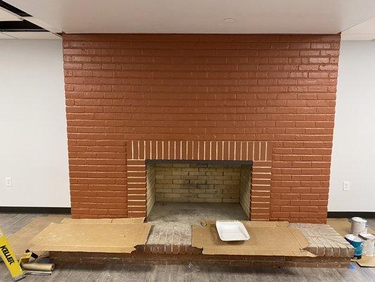 Brick chimney painting