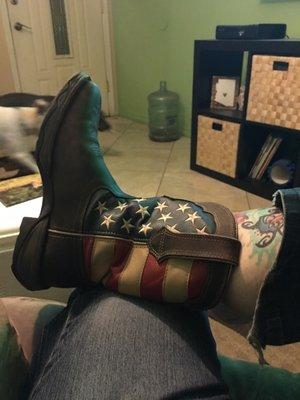 These are my new 'Merica boots. I love them