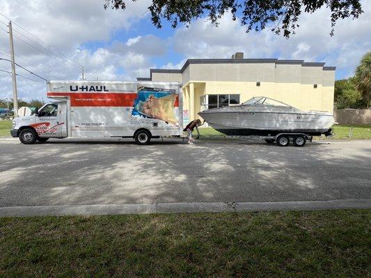 10'x30' storage unit filled u-haul and boat taken from SROA property.  READY for delivery but help up by carelessness and pore management.