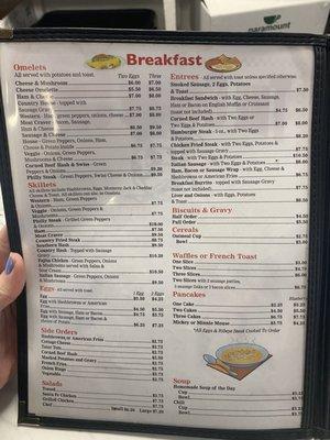 Breakfast Menu