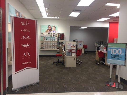 We're located inside Target Optical at Azalea Square.  Walk-ins welcome!